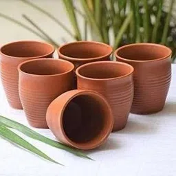 anju enterprises Pack of 6 Bone China Ceramic Ceramic Kulhad Cups Pottery Chai Kullad Cup Set Tea Cups Tableware Tea Cups For Home Office | Tea Cups Set | Cup Set Tableware Kitchenware | Coffee Mug Sets 6 Pieces-picture-15