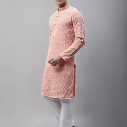 jompers Men Pure Cotton Kurta Churidar Set image 2