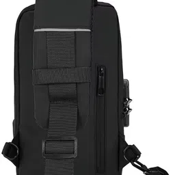 zarry Black Men & Women Sling Bag Waterproof, USB Charging, Crossbody Sling Bag with Adjustable Strap_01 image 2
