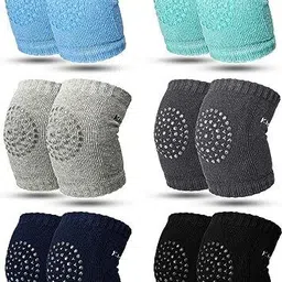 mercehive Baby Knee Pads for Crawling, Anti-Slip Padded Elastic Cotton Soft Multicolor Baby Knee Pads image 1