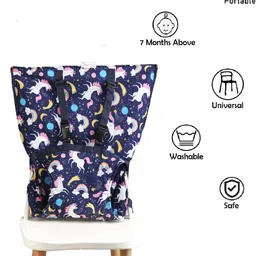 alfora Magic Seat-Baby Portable Safety Seat Belt for Feeding Baby (Blue-Unicorn) Baby Carrier image 5