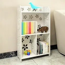 Decorative Living room Display Shelf Engineered Wood Open Book Shelf-image-4