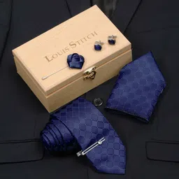 LOUIS STITCH Silk Cufflink & Tie Pin Set-picture-21