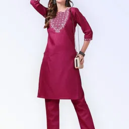 kfashionbfc Women Cotton Blend Kurta Pant Set-picture-11