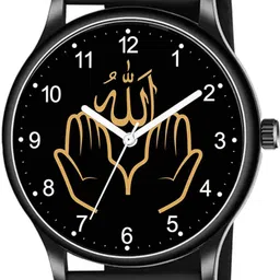 csamon Analog Watch - For Men Black Slim Case Islamic3 Dial Black Silicone Strap Watch-picture-25
