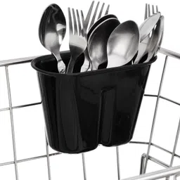 shivent Dish Drainer Kitchen Rack Kitchen Utensils/Dish Drying Rack with Drainer/Plate Stand/Bartan Basket Steel image 2