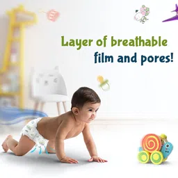 kiddle care Dry Comfort Baby Diaper Pants, Small(S) Size, 78 Count, Pack of 2, 4-8 Kg - S image 3