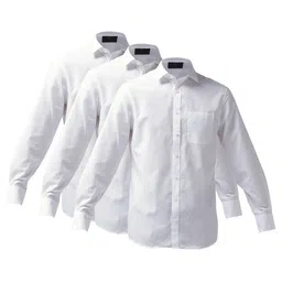 Pack of 3 Marks & Spencer Men White Regular Fit Solid Casual Shirts-picture-25