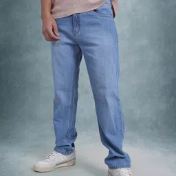 The Roadster Life Co. Men Mid-Rise Pure Cotton Light Fade Relaxed Fit Jeans-picture-24