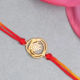 GIVA Men 92.5 Sterling Silver 18KT Gold-Plated Rakhi With Roli Chawal-picture-22