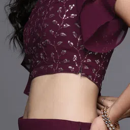 Libas Embroidered Sequinned Ready to Wear Lehenga & Choli image 4