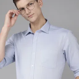 Park Avenue Pure Cotton Slim Fit Self Design Textured Formal Shirt-image-6