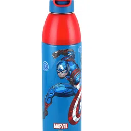 Cello Kidzbee Uranus 900 Blue Captain America Printed Stainless Steel Water Bottle 680 ml-image-43