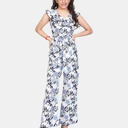 FASHION DREAM Girls Floral Printed Basic Jumpsuit with Ruffles-image-46