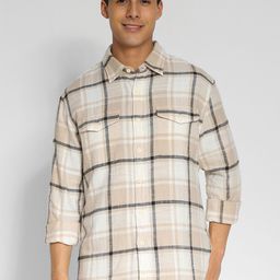 AMERICAN EAGLE OUTFITTERS Tartan Checks Opaque Cotton Casual Shirt-picture-4