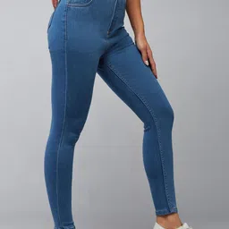 DOLCE CRUDO Women Skinny Fit High-Rise Light Fade Stretchable Jeans image 1