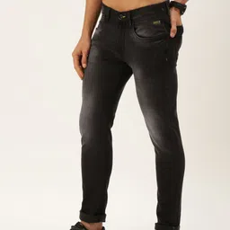 Flying Machine Men Black Micheal Tapered Fit Light Fade Stretchable Jeans image 5