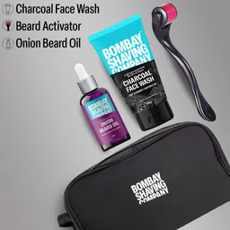 Bombay Shaving Company Set of Onion Beard Growth Oil,Charcoal Face Wash & Derma Roller image 2
