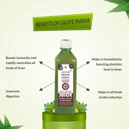 Axiom Giloye Papaya Juice | Helpful in Platelets Booster | Manage Chronic Fever - 500ml image 3