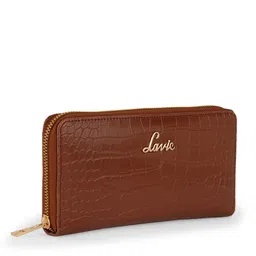 Lavie Glossy Sacy Women Brown Animal Textured Zip Around Wallet image 5