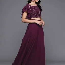 Libas Embroidered Sequinned Ready to Wear Lehenga & Choli image 5