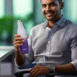 Milton Prudent 1000 Purple 24 Hours Hot and Cold Thermosteel Bottle 1 Litres image 2