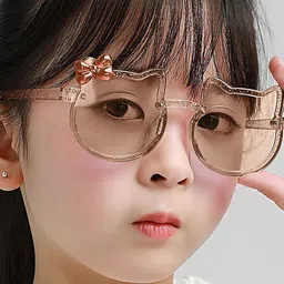 SYGA Kids Cat Shaped Sunglasses With UV Protected Lens Goggles-Colourful-Tea image 3