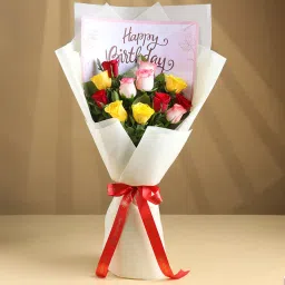 Rainbow Of Joy Birthday Roses image 2