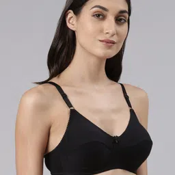 Dollar Missy Pack of 2  Cotton Wire-Free Uplift Support Bra DES-1201-R3-BLK-PO2 image 2