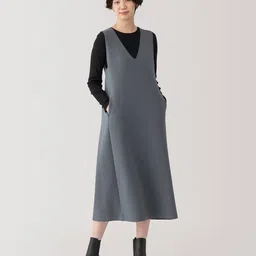 muji Double Knitted Sweatshirt Jumper Skirt image 1