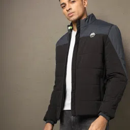 the indian garage co Men Colourblock Zip-Front Regular Fit Jacket image 1