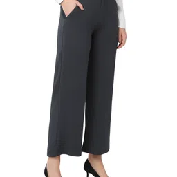 smarty pants Women Flared Flat-Front Trousers image 3