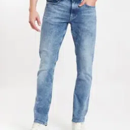 la martina Acid-Wash Tapered Fit Jeans-picture-21