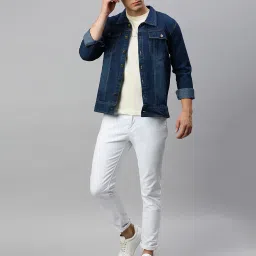 voxati Men Slim Fit Denim Jacket with Flap Pockets image 4