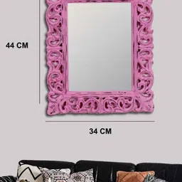 VAS collection home Wood Frame Ethnic Motifs Square Wall Mirrors image 2