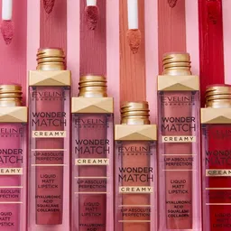 eveline cosmetics Eveline Wonder Match Creamy Liquid Matt Lipstick - 6.8 ml Shade - Cashmere Rose - 08 image 4