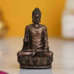 ecraftindia Lord Buddha Gold bronze Idol-picture-12