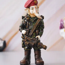 ecraftindia Lord Ganesha Multicolour Polyresin Idol image 2