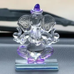 ecraftindia Lord Ganesha Purple Crystal Idol-picture-38
