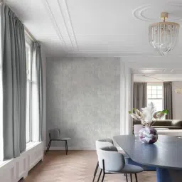 Time Blue PVC High Wash Resistant Wallpaper Roll-image-11