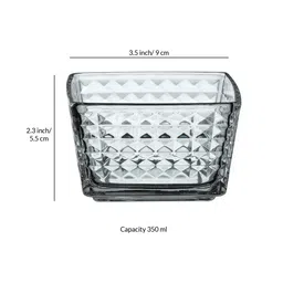 ceradeco (Set of 2) 350ml Brick Shaped Glass Dinner Bowl image 2