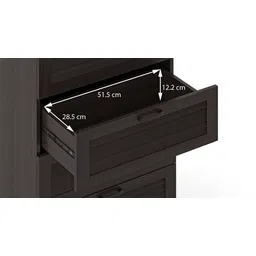 urban ladder Bennis Engineered Wood Chest of 5 Drawers in Dark Walnut Finish image 5