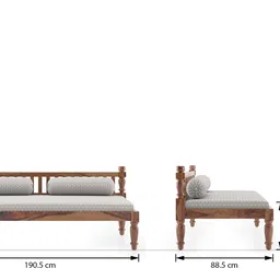 aara craft by urban ladder Emma Diwan in Crystal Grey Floral Teak image 5