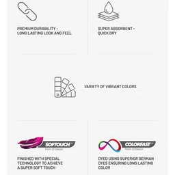 DDecor Unisex Grey Solid Beautiful 500 GSM Bath Towel image 3