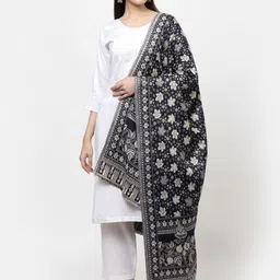 WEAVERS VILLA Floral Woven Design Shawl-image-58