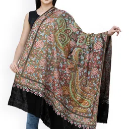 Exotic India Women Floral Printed Pashmina Shawl-image-67