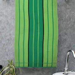 RRC Green & Black Striped Cotton 500 GSM Bath Towel-image-29