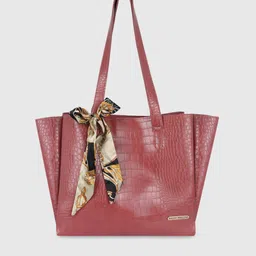 Bagsy Malone Animal Textured Structured Tote Bag with Bow Detail-picture-16