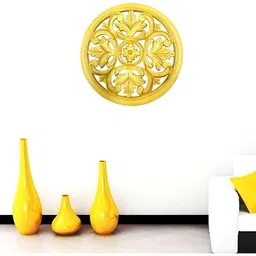 VAS collection home Yellow Textured Wooden Hanging Wall Decor-image-59