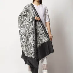 SWI Stylish Women Paisley Embroidered Shawl-picture-36